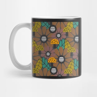 Autumn flowers, mushrooms and leaves Mug